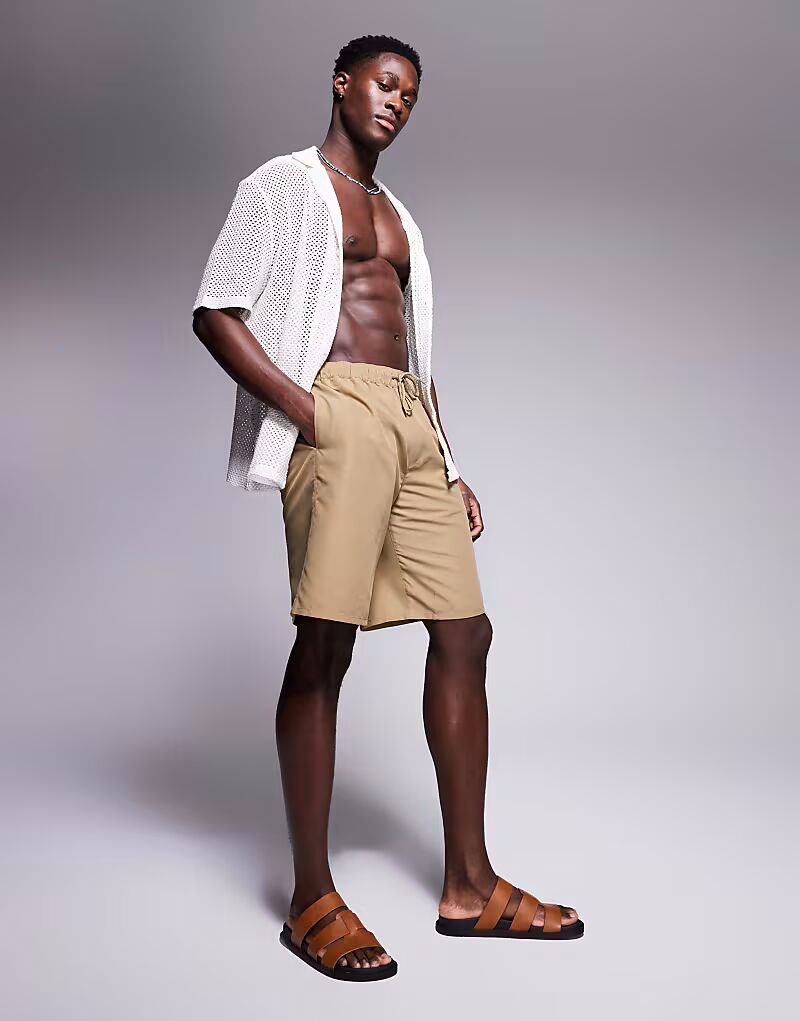 Длинные шорты для плавания ASOS DESIGN нейтрального цвета
Длинные шорты для плавания ASOS DESIGN нейтрального цвета