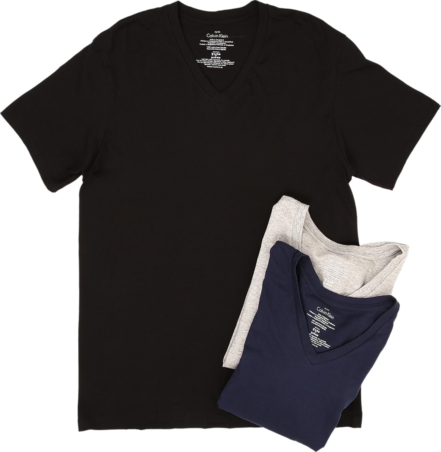 Мужские хлопковые футболки Calvin Klein Multipack с V-образным вырезом, Black/Grey Heather/Blue Shadow
Мужские хлопковые футболки Calvin Klein Multipack с V-образным вырезом, Black/Grey Heather/Blue Shadow