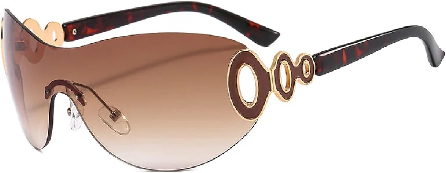 Цельные солнцезащитные очки без оправы, обтекаемой формы, для женщин и мужчин, модные, роскошные, для уличной фотографии и активного отдыха, солнцезащитные очки с защитой от УФ-излучения TKKTLLT, Leopard Gradient Tea
Цельные солнцезащитные очки без оправы, обтекаемой формы, для женщин и мужчин, модные, роскошные, для уличной фотографии и активного отдыха, солнцезащитные очки с защитой от УФ-излучения TKKTLLT, Leopard Gradient Tea