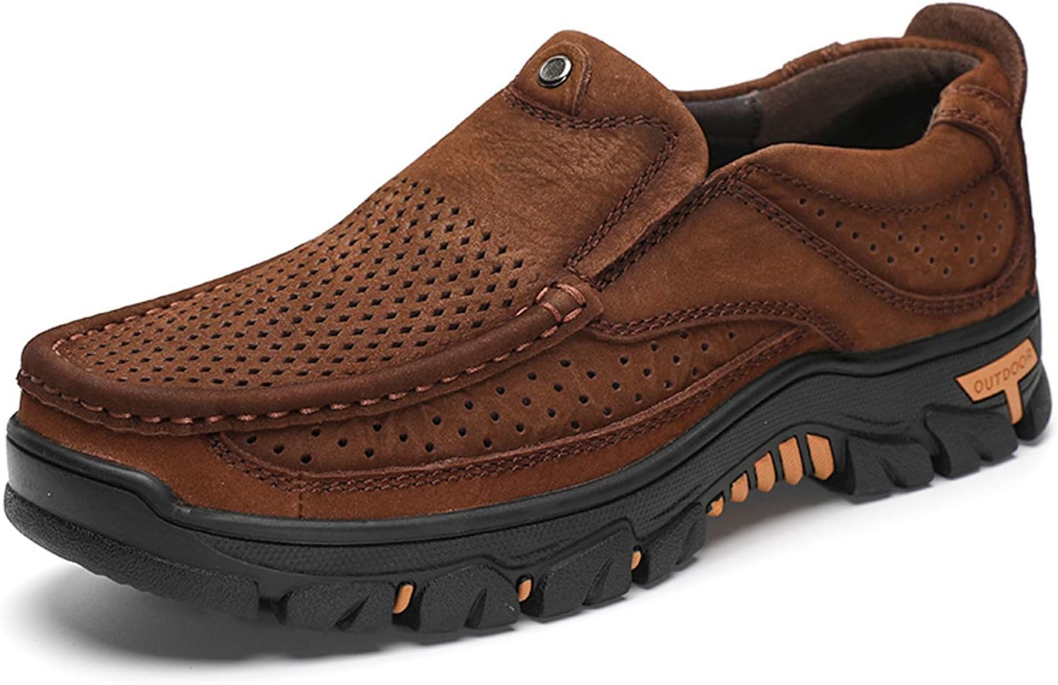 Мужские кожаные слипоны GOSPT, дышащие прогулочные кроссовки для активного отдыха, походов и кемпинга, темно-коричневый
Мужские кожаные слипоны GOSPT, дышащие прогулочные кроссовки для активного отдыха, походов и кемпинга, темно-коричневый