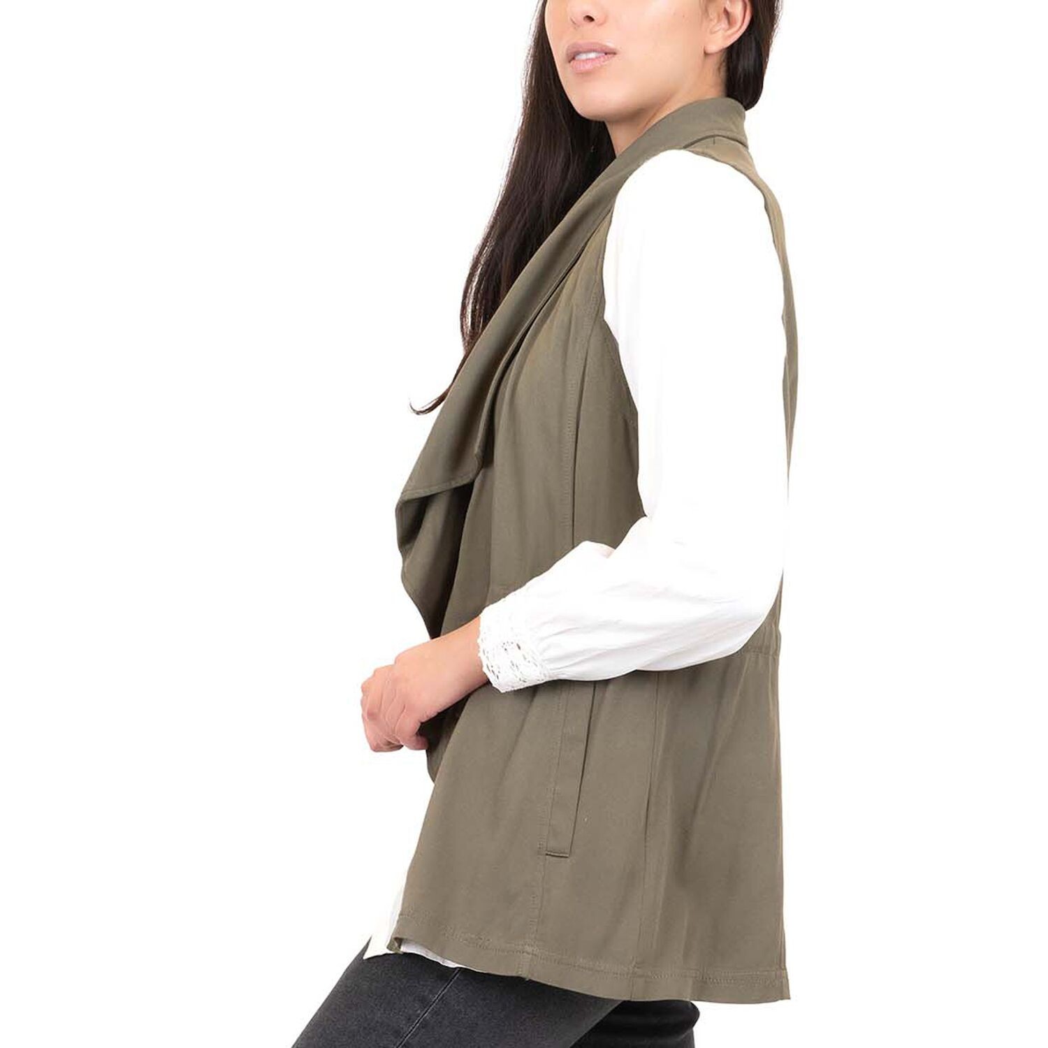 Женский жилет с драпировкой спереди для кофейни Coffee Shop
Женский жилет с драпировкой спереди для кофейни Coffee Shop