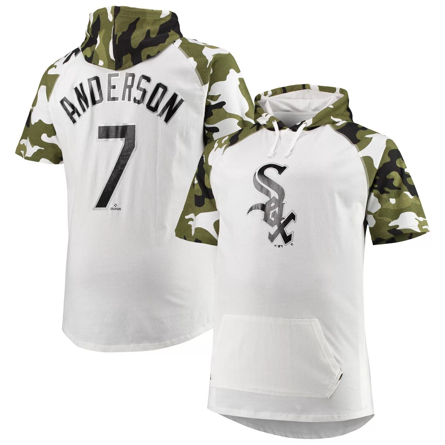 Мужская футболка с капюшоном Tim Anderson белого цвета/камуфляжа Chicago White Sox Big & Tall реглан, Белый, Мужская футболка с капюшоном Tim Anderson белого цвета/камуфляжа Chicago White Sox Big & Tall реглан
Мужская футболка с капюшоном Tim Anderson белого цвета/камуфляжа Chicago White Sox Big & Tall реглан, Белый, Мужская футболка с капюшоном Tim Anderson белого цвета/камуфляжа Chicago White Sox Big & Tall реглан