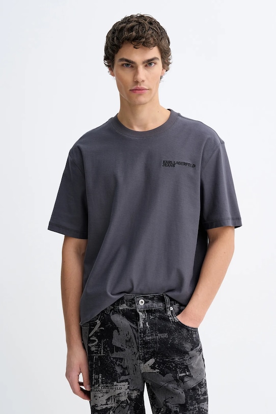 Хлопковая футболка Karl Lagerfeld Jeans, серый
Хлопковая футболка Karl Lagerfeld Jeans, серый