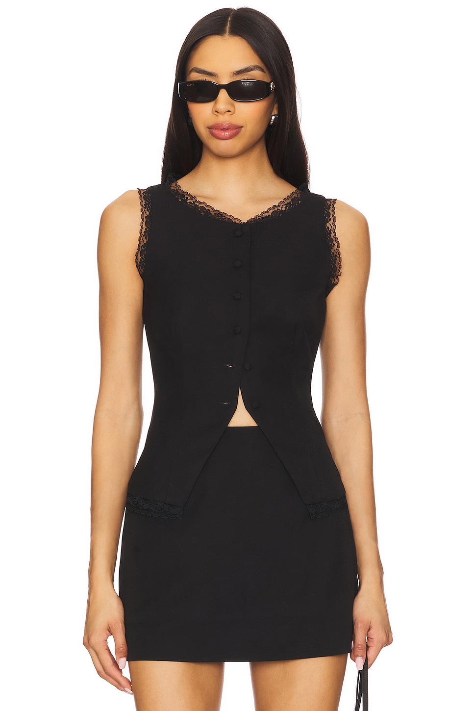 Жилет "Shawna" от For Love & Lemons, black
Жилет "Shawna" от For Love & Lemons, black