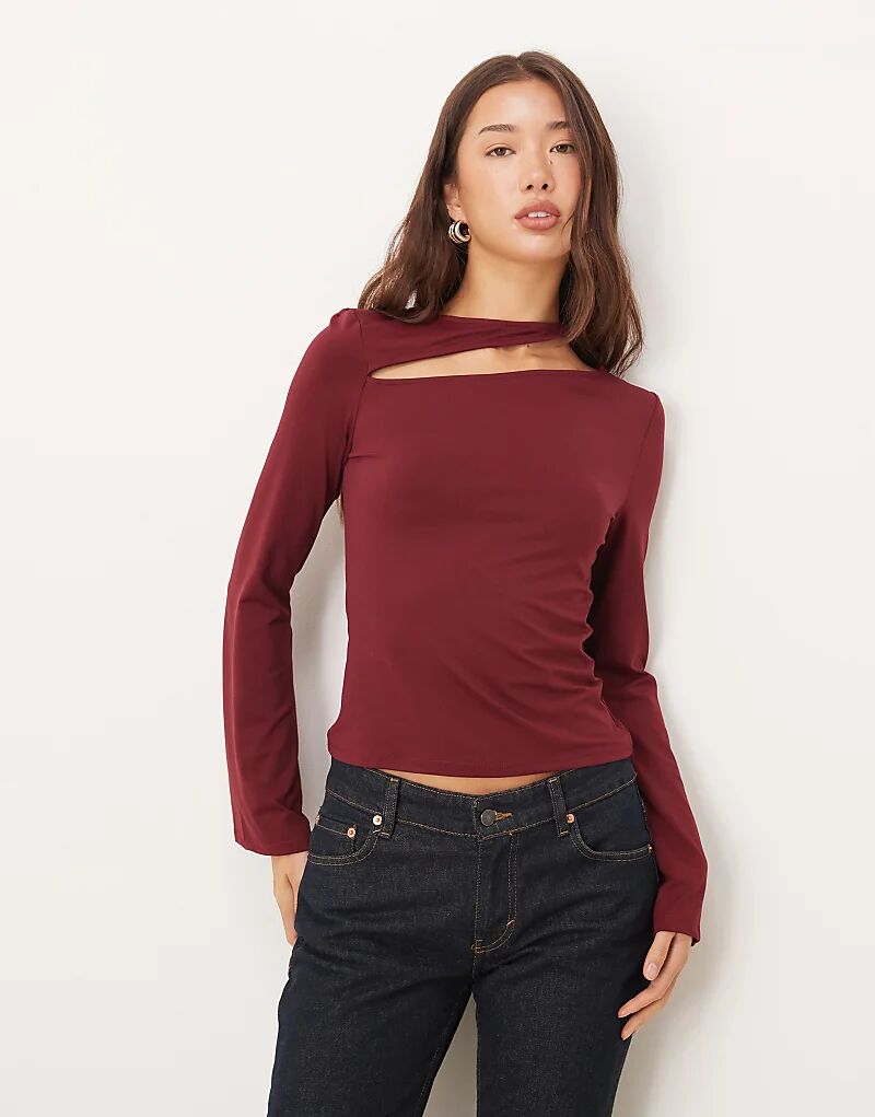Хлопковый лонгслив с длинными рукавами и вырезами, ягодный, ASOS DESIGN
Хлопковый лонгслив с длинными рукавами и вырезами, ягодный, ASOS DESIGN