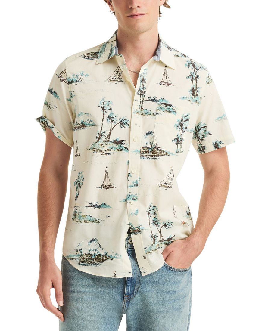 Мужская классическая рубашка с коротким рукавом Nautica, Marshmallow
Мужская классическая рубашка с коротким рукавом Nautica, Marshmallow