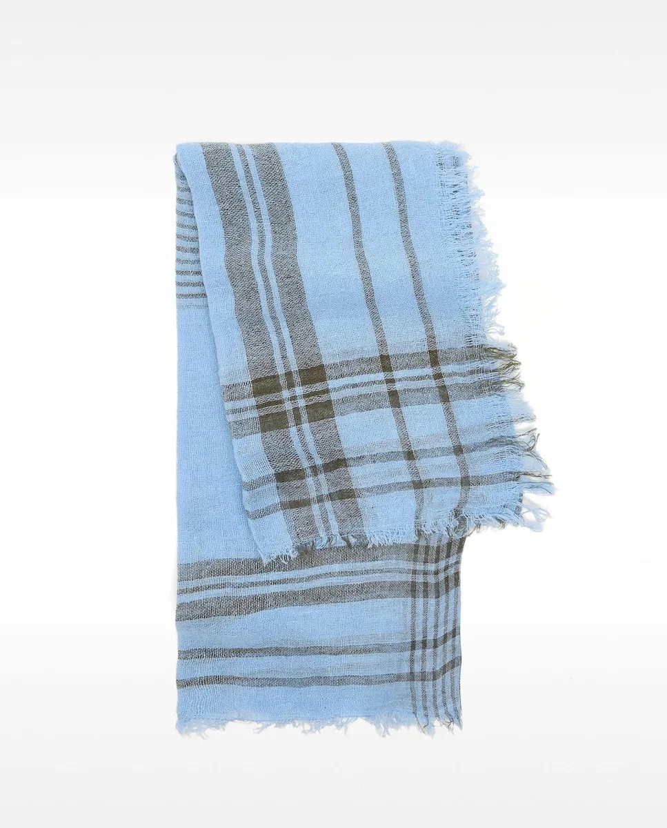 Платок с отделочной строчкой и полосатым принтом Parfois, светло-голубой
Платок с отделочной строчкой и полосатым принтом Parfois, светло-голубой