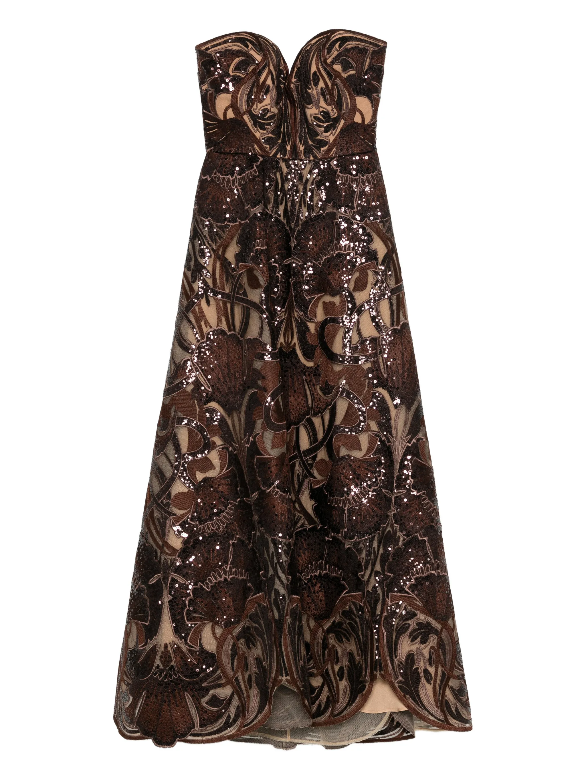 Платье макси с пайетками Elie Saab, коричневый
Платье макси с пайетками Elie Saab, коричневый