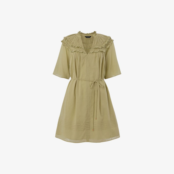 Платье мини Whistles из хлопка с поясом и оборкой, мультиколор
Платье мини Whistles из хлопка с поясом и оборкой, мультиколор