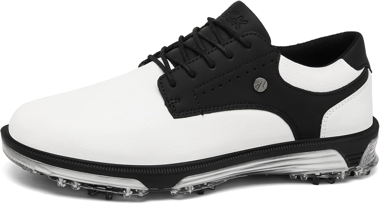 Водонепроницаемые гольф-ботинки для мужчин большого размера с шипами, профессиональная уличная обувь для гольфа Vibliss, белый/черный
Водонепроницаемые гольф-ботинки для мужчин большого размера с шипами, профессиональная уличная обувь для гольфа Vibliss, белый/черный