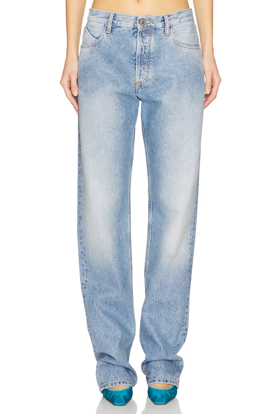 Длинные брюки The Attico, sky blue
Длинные брюки The Attico, sky blue