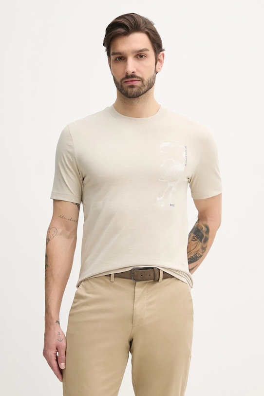 Хлопковая футболка Boss Orange, бежевый
Хлопковая футболка Boss Orange, бежевый