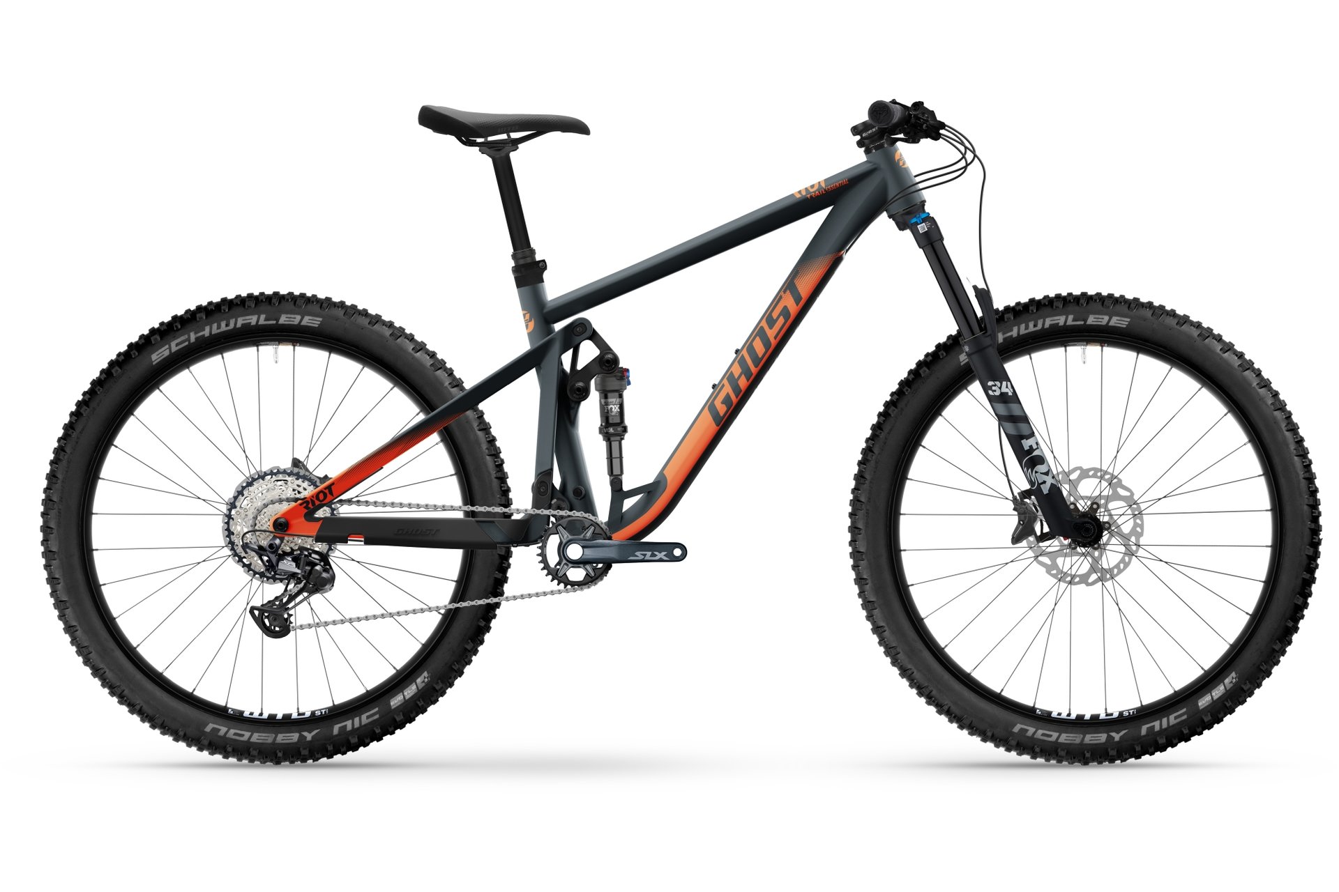 Горный велосипед Ghost Riot trail essential - 29 дюймов - fully, grau | dark grey / rusty orange - matt
Горный велосипед Ghost Riot trail essential - 29 дюймов - fully, grau | dark grey / rusty orange - matt