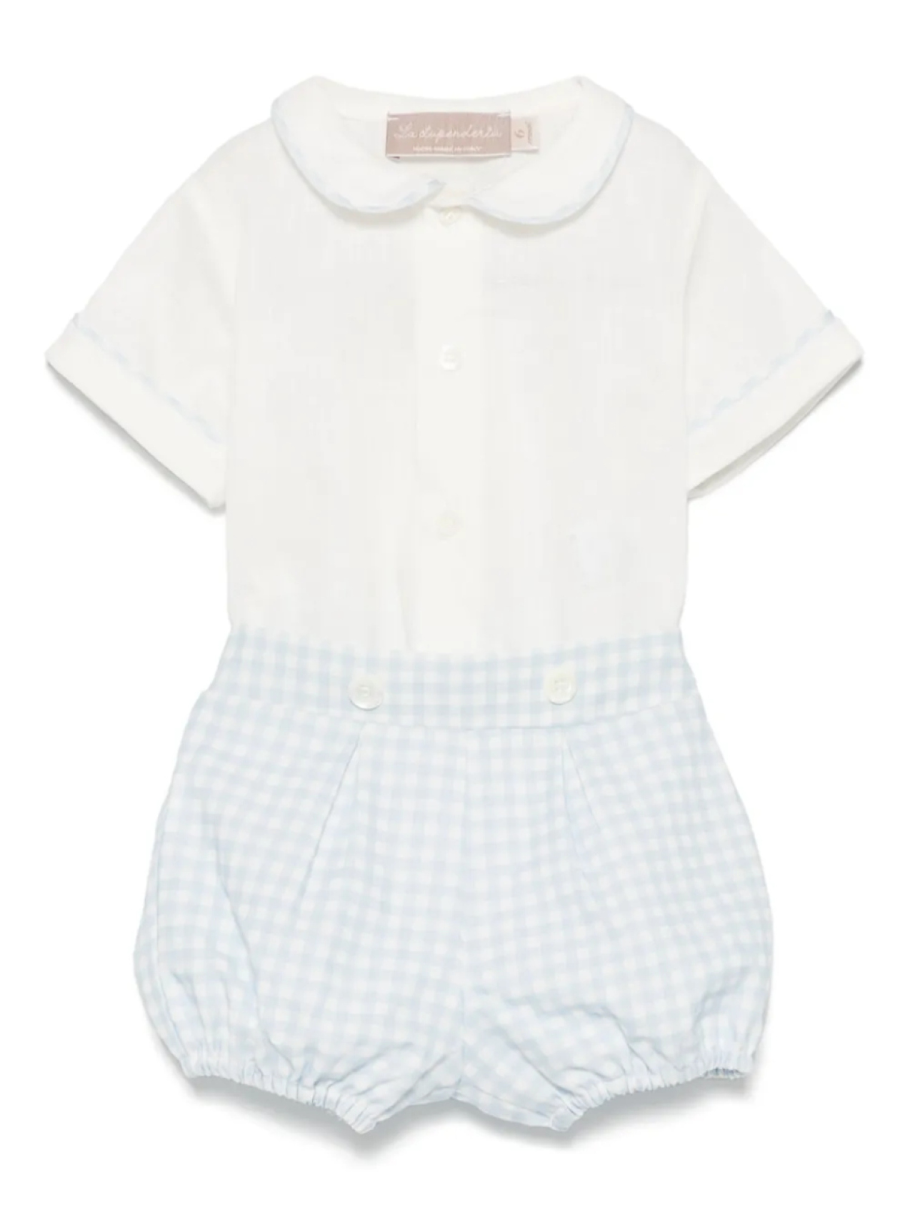 Комплект из топа и шортов в клетку гингем La Stupenderia, белый
Комплект из топа и шортов в клетку гингем La Stupenderia, белый