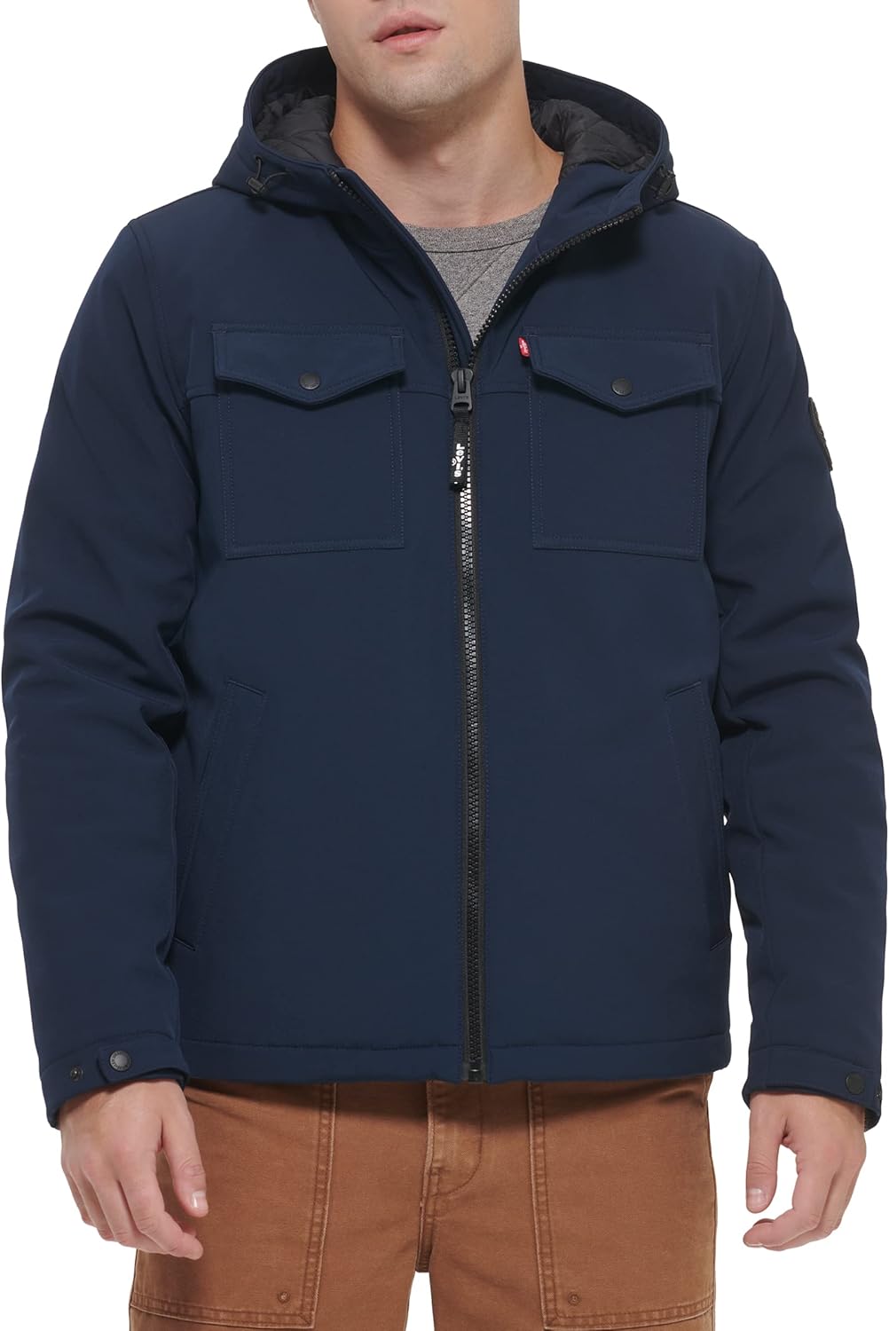 Мужская куртка Levi's Soft Shell с двумя карманами и капюшоном, Midnight
Мужская куртка Levi's Soft Shell с двумя карманами и капюшоном, Midnight