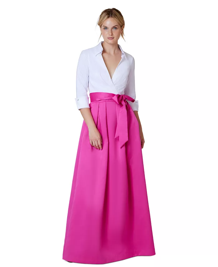 Женское вечернее платье с воротником и цветными блоками Jessica Howard, розовый
Женское вечернее платье с воротником и цветными блоками Jessica Howard, розовый