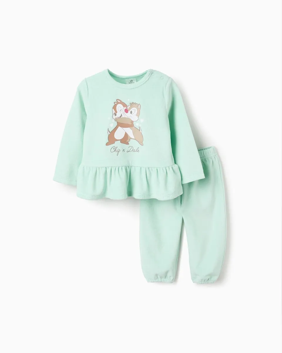 Вельветовая детская пижама с рисунком Чипа и Дейла и с оборками Zippy, светло-зеленый
Вельветовая детская пижама с рисунком Чипа и Дейла и с оборками Zippy, светло-зеленый
