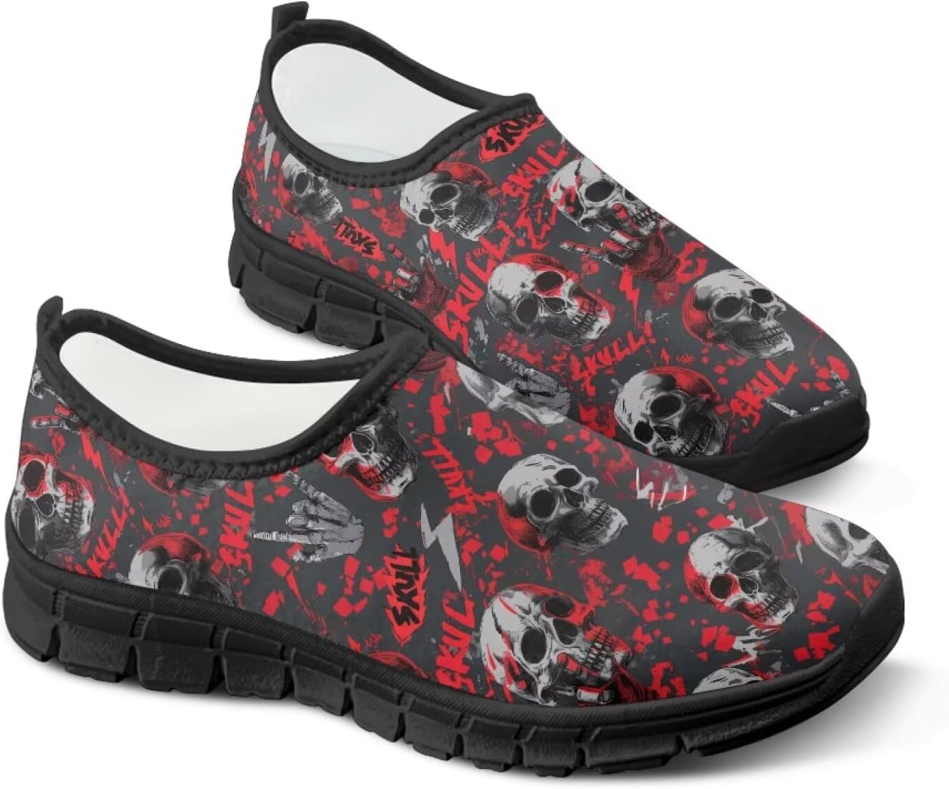 Женские кроссовки Fonplted без шнурков для прогулок, модные повседневные кроссовки, обувь на Хэллоуин для взрослых унисекс, Skull Pattern
Женские кроссовки Fonplted без шнурков для прогулок, модные повседневные кроссовки, обувь на Хэллоуин для взрослых унисекс, Skull Pattern