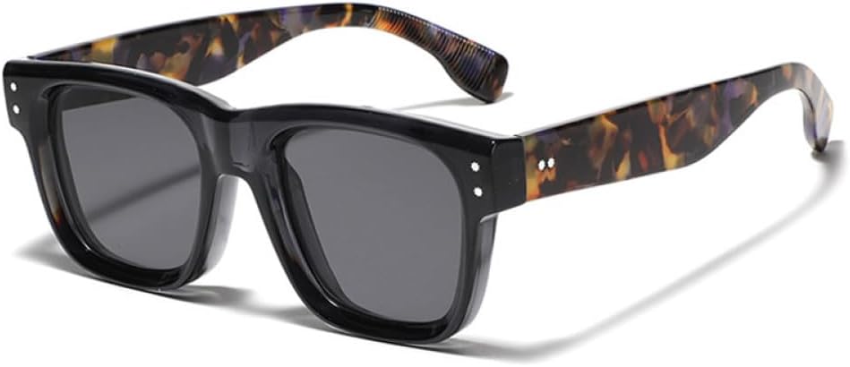 Мужские солнцезащитные очки с заклепками, защита от УФ-излучения UV400, ретро-градиентный дизайн, модные женские солнцезащитные очки (черно-серые, один размер) LXLHWN, Black Pattern Gray
Мужские солнцезащитные очки с заклепками, защита от УФ-излучения UV400, ретро-градиентный дизайн, модные женские солнцезащитные очки (черно-серые, один размер) LXLHWN, Black Pattern Gray