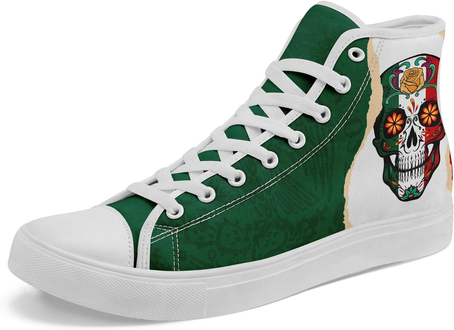 Высокие кеды на шнуровке AWSOLE с флагом Мексики для мужчин и женщин, унисекс, стильные дышащие кроссовки с черепами, модная обувь на плоской подошве, белый/красный/зеленый/коричневый
Высокие кеды на шнуровке AWSOLE с флагом Мексики для мужчин и женщин, унисекс, стильные дышащие кроссовки с черепами, модная обувь на плоской подошве, белый/красный/зеленый/коричневый