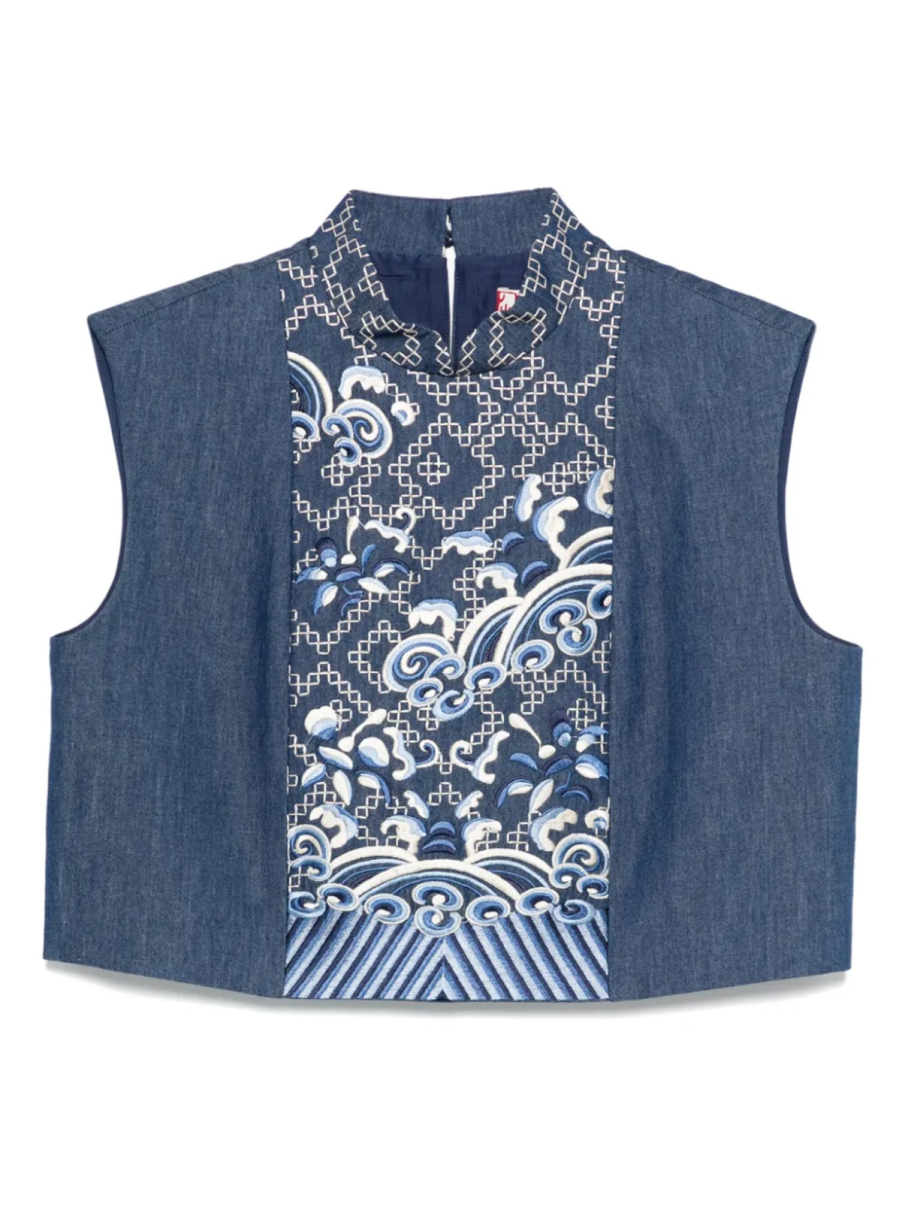 Вышитый жилет HUI MILANO, синий 
Вышитый жилет HUI MILANO, синий