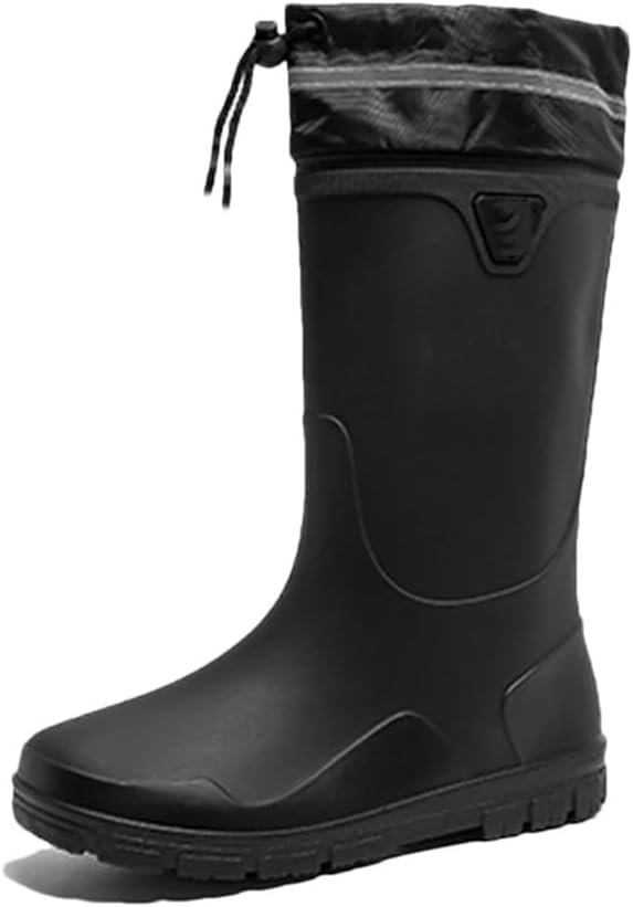 Wjnvfioo Мужские водонепроницаемые ботинки для дождя Обувь для рыбалки Водонепроницаемые резиновые дождевые сапоги Нескользящие дождевые ботинки, черный
Wjnvfioo Мужские водонепроницаемые ботинки для дождя Обувь для рыбалки Водонепроницаемые резиновые дождевые сапоги Нескользящие дождевые ботинки, черный
