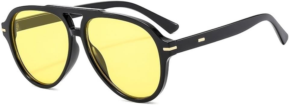 Ретро-солнцезащитные очки-пилот с двойной перемычкой для женщин, модные градиентные очки с защитой от УФ-излучения UV400 для мужчин, трендовые солнцезащитные очки с заклепками SKFGNX, Black Yellow
Ретро-солнцезащитные очки-пилот с двойной перемычкой для женщин, модные градиентные очки с защитой от УФ-излучения UV400 для мужчин, трендовые солнцезащитные очки с заклепками SKFGNX, Black Yellow