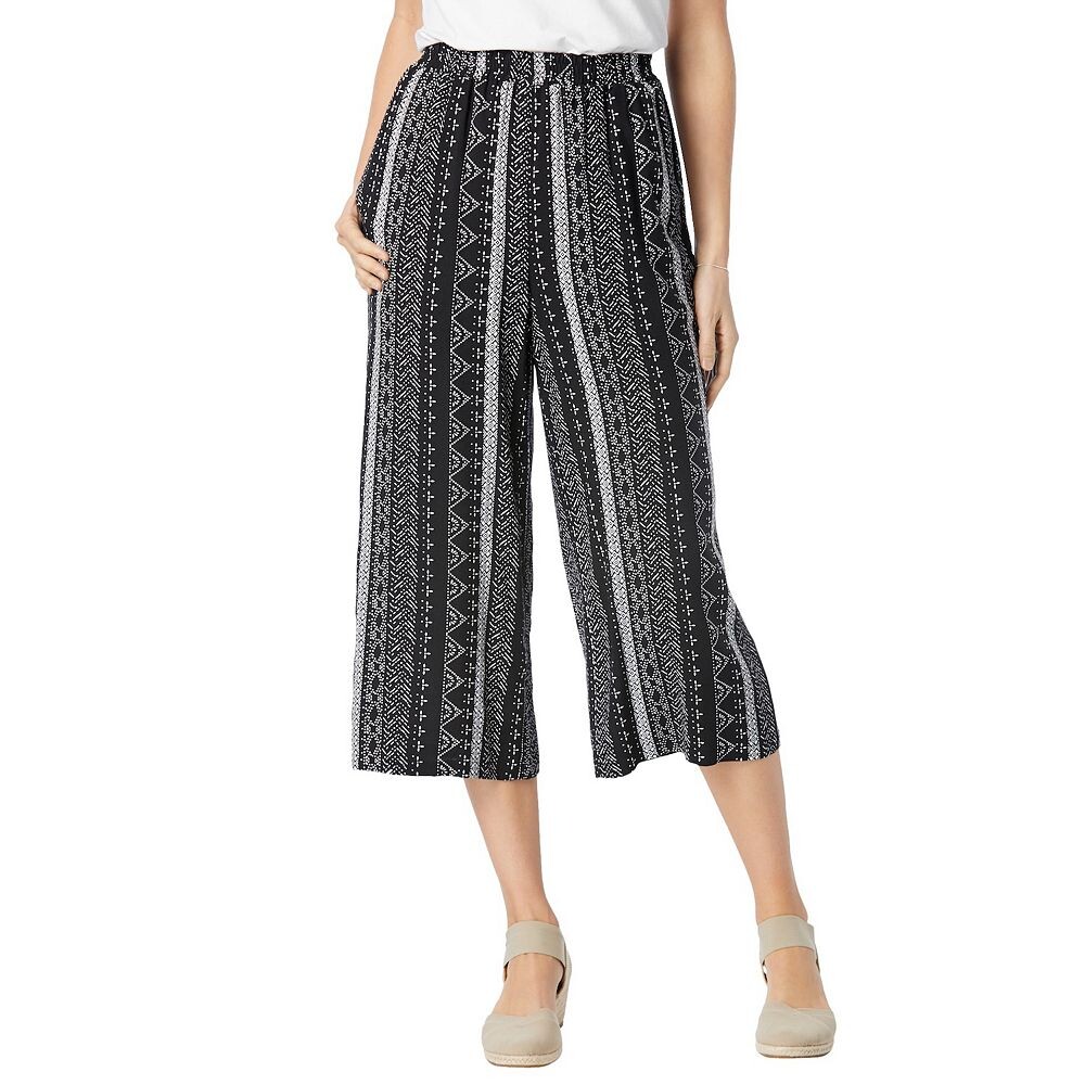 Женские мягкие капри больших размеров с эластичной резинкой на талии Woman Within, цвет Black Batik Stripe
Женские мягкие капри больших размеров с эластичной резинкой на талии Woman Within, цвет Black Batik Stripe