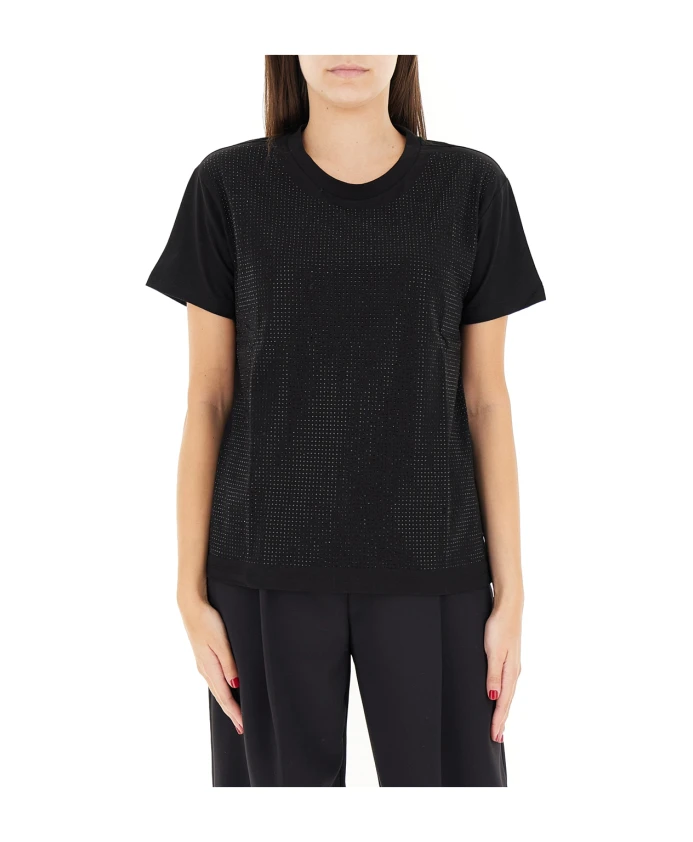 Черная футболка с аппликациями Patrizia Pepe, черный
Черная футболка с аппликациями Patrizia Pepe, черный