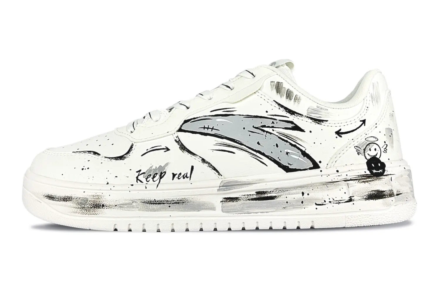 Расслабленные нескользящие амортизирующие низкие кроссовки для скейтбординга men's ANTA, белый
Расслабленные нескользящие амортизирующие низкие кроссовки для скейтбординга men's ANTA, белый