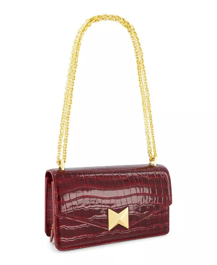 Золотистая фурнитура, крокодиловая кожа, сумка через плечо Mac Duggal, красный
Золотистая фурнитура, крокодиловая кожа, сумка через плечо Mac Duggal, красный