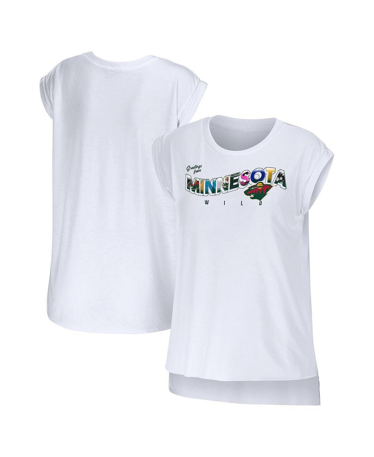 Женская белая футболка Minnesota Wild Greetings From Muscle WEAR by Erin Andrews, белый
Женская белая футболка Minnesota Wild Greetings From Muscle WEAR by Erin Andrews, белый