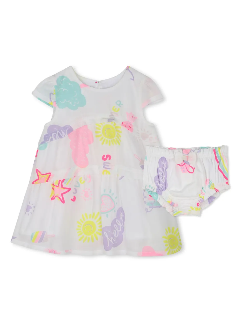 Комплект из платья и брюк с графичным принтом Billieblush, белый
Комплект из платья и брюк с графичным принтом Billieblush, белый