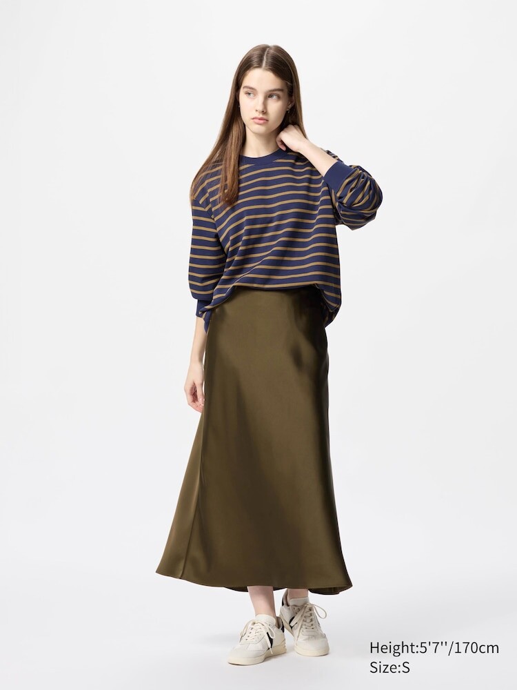 Юбка атласная Uniqlo, цвет 36 коричневый 
Юбка атласная Uniqlo, цвет 36 коричневый