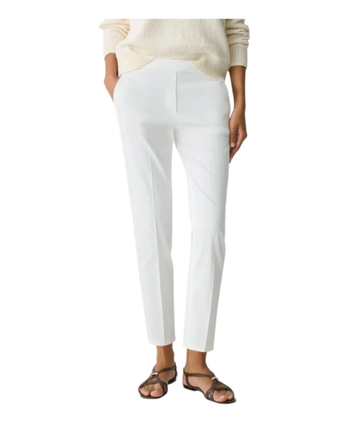 Удобные укороченные брюки с эластичным поясом. Theory, белый
Удобные укороченные брюки с эластичным поясом. Theory, белый