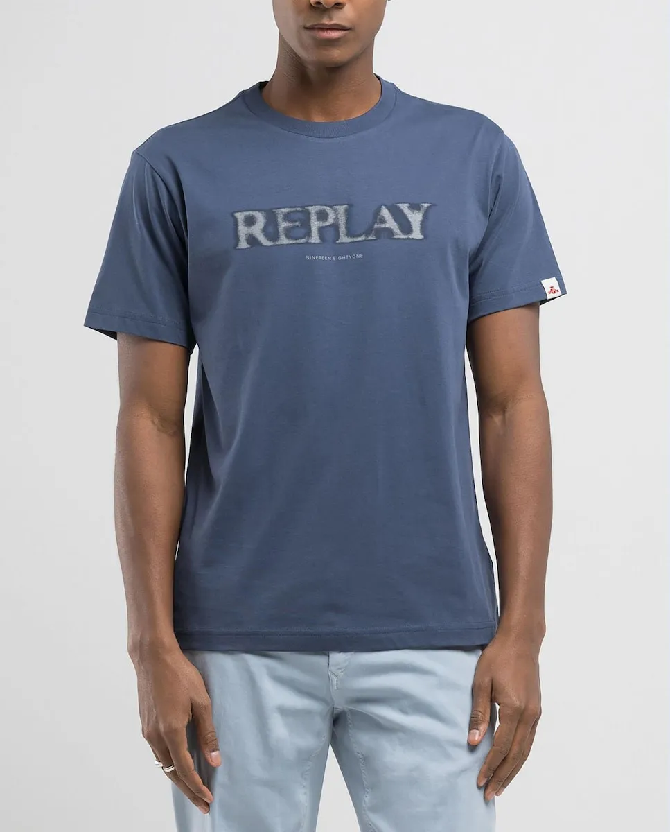 Мужская футболка с коротким рукавом и круглым вырезом Replay, синий
Мужская футболка с коротким рукавом и круглым вырезом Replay, синий