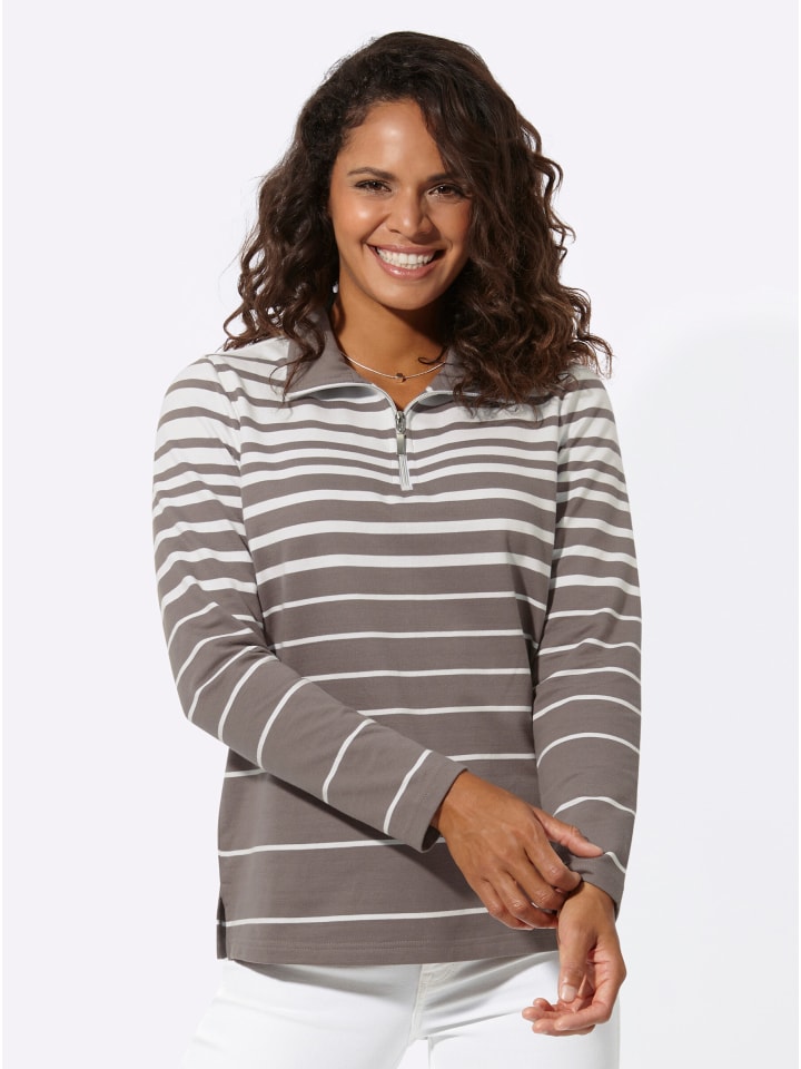 Толстовка в полоску цвета темного серо-бежевого WITT WEIDEN, Бежевый, Толстовка в полоску цвета темного серо-бежевого WITT WEIDEN
Толстовка в полоску цвета темного серо-бежевого WITT WEIDEN, Бежевый, Толстовка в полоску цвета темного серо-бежевого WITT WEIDEN