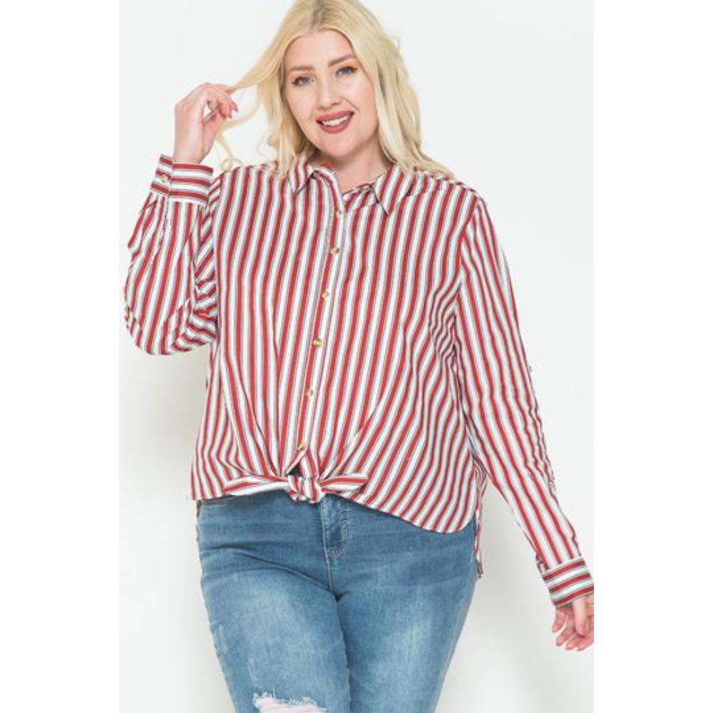 Рубашка из хлопка с многополосным узором и боковыми разрезами FASHNZFAB, красный
Рубашка из хлопка с многополосным узором и боковыми разрезами FASHNZFAB, красный