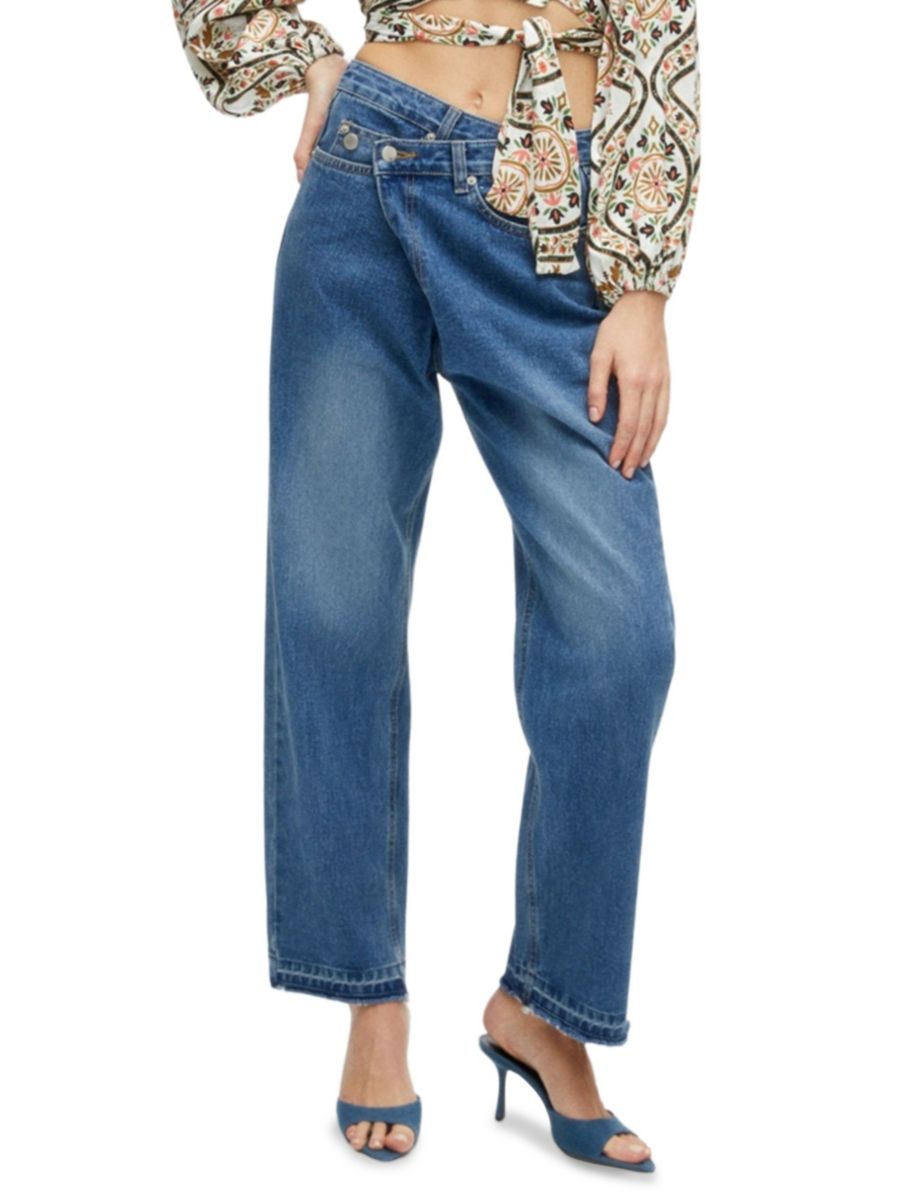 Джинсы с асимметричным кроем и пуговицами на талии Nocturne, темно-синий
Джинсы с асимметричным кроем и пуговицами на талии Nocturne, темно-синий