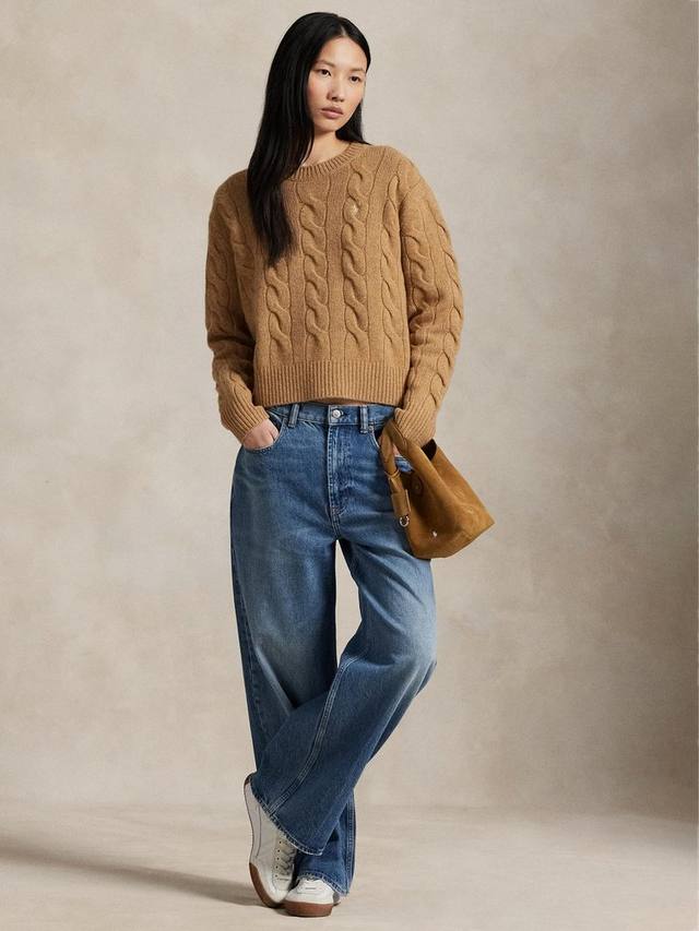 Поло из шерстяной смеси с косой вязкой Ralph Lauren, Light Brown
Поло из шерстяной смеси с косой вязкой Ralph Lauren, Light Brown