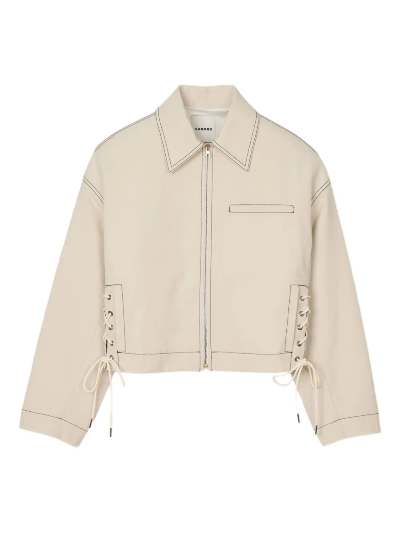 Джинсовая куртка со шнуровкой SANDRO, нейтральный
Джинсовая куртка со шнуровкой SANDRO, нейтральный