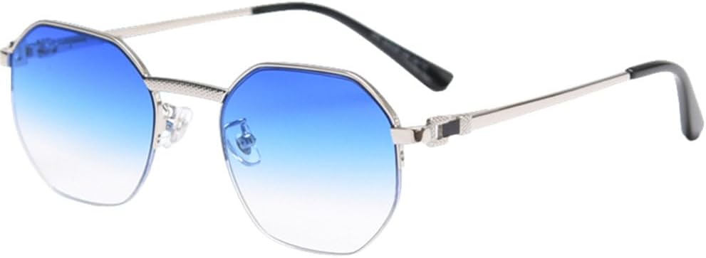 Солнцезащитные очки Blue Polygon для женщин, полуободковые металлические очки для мужчин, восьмиугольные линзы с градиентом, защита от УФ-излучения UV400 generic, Silver With Blue
Солнцезащитные очки Blue Polygon для женщин, полуободковые металлические очки для мужчин, восьмиугольные линзы с градиентом, защита от УФ-излучения UV400 generic, Silver With Blue