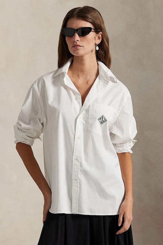 Хлопковая рубашка Polo Ralph Lauren, белый
Хлопковая рубашка Polo Ralph Lauren, белый