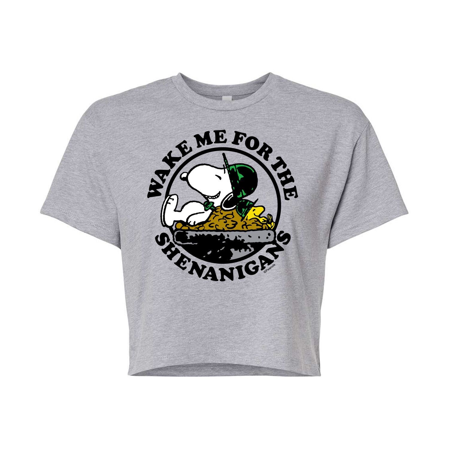 Укороченная футболка Juniors' Peanuts Wake Me Shenanigans Licensed Character, серый
Укороченная футболка Juniors' Peanuts Wake Me Shenanigans Licensed Character, серый