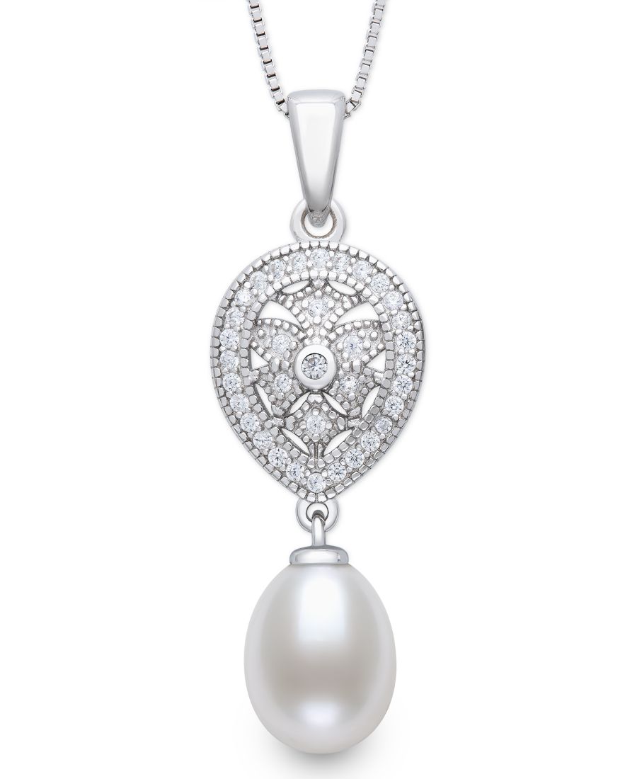 Колье из культивированного пресноводного белого жемчуга (8-9 мм) и искусственного сапфира в оправе из стерлингового серебра Belle de Mer, White
Колье из культивированного пресноводного белого жемчуга (8-9 мм) и искусственного сапфира в оправе из стерлингового серебра Belle de Mer, White