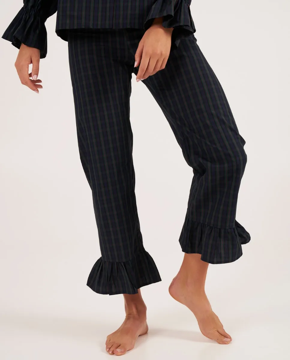 Пижамные брюки с оборками на щиколотках и клетчатым принтом Bohodot, тёмно-синий
Пижамные брюки с оборками на щиколотках и клетчатым принтом Bohodot, тёмно-синий