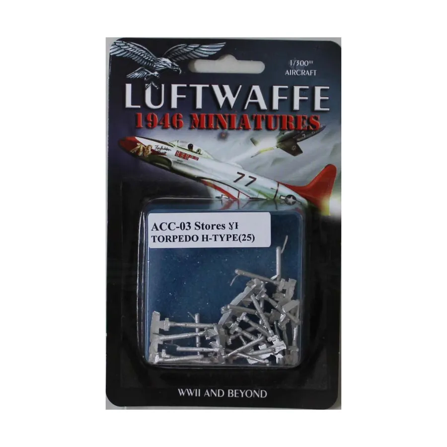 Торпеды типа H, Luftwaffe 1946 Miniatures - Accessories (1:300)
Торпеды типа H, Luftwaffe 1946 Miniatures - Accessories (1:300)
