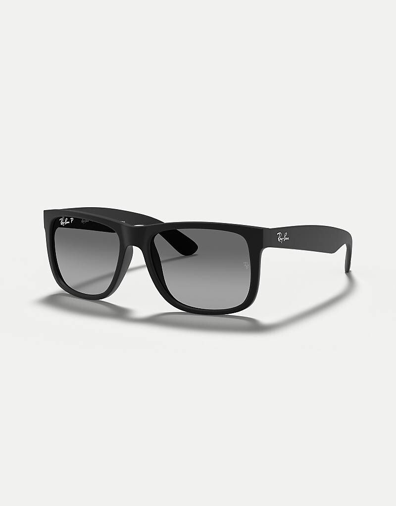 Классические черные квадратные поляризованные солнцезащитные очки Ray-Ban Justin с серыми линзами
Классические черные квадратные поляризованные солнцезащитные очки Ray-Ban Justin с серыми линзами