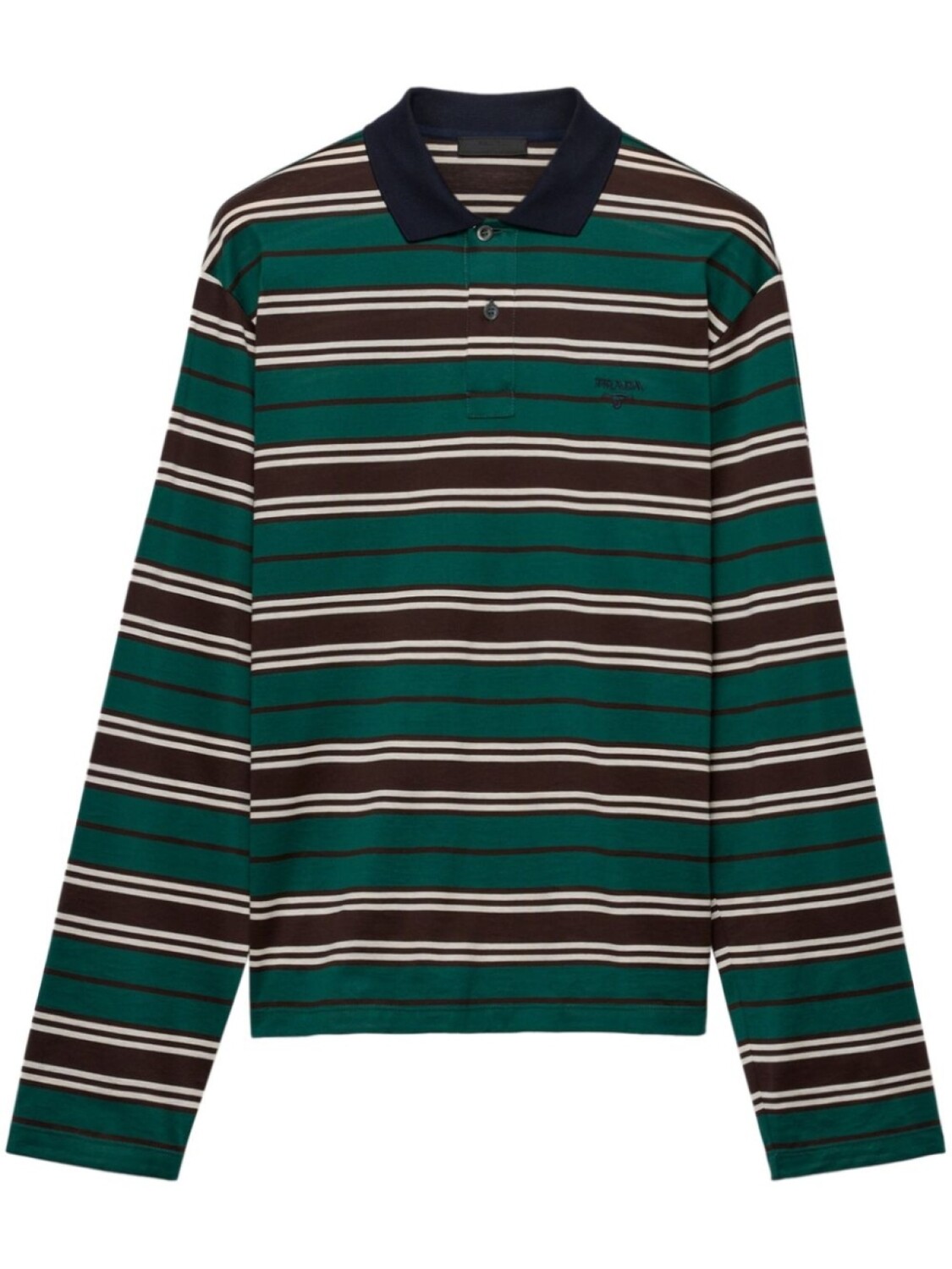 Prada рубашка поло в полоску, зеленый
Prada рубашка поло в полоску, зеленый