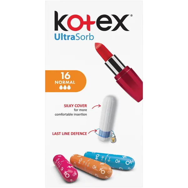 Тампоны гигиенические обычные, 16 шт./1 уп. Kotex Ultrasorb
Тампоны гигиенические обычные, 16 шт./1 уп. Kotex Ultrasorb
